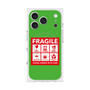 プレミアムスクエアケース with MagSafe［ FRAGILE Sticker - Green ］