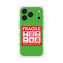 プレミアムスクエアケース with MagSafe［ FRAGILE Sticker - Green ］
