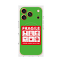 プレミアムスクエアケース with MagSafe［ FRAGILE Sticker - Green ］