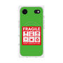 プレミアムスクエアケース with MagSafe［ FRAGILE Sticker - Green ］