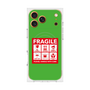プレミアムスクエアケース with MagSafe［ FRAGILE Sticker - Green ］