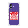 プレミアムスクエアケース with MagSafe［ FRAGILE Sticker - Purple ］