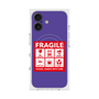 プレミアムスクエアケース with MagSafe［ FRAGILE Sticker - Purple ］