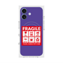 プレミアムスクエアケース with MagSafe［ FRAGILE Sticker - Purple ］