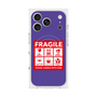 プレミアムスクエアケース with MagSafe［ FRAGILE Sticker - Purple ］