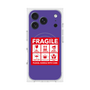 プレミアムスクエアケース with MagSafe［ FRAGILE Sticker - Purple ］
