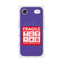プレミアムスクエアケース with MagSafe［ FRAGILE Sticker - Purple ］