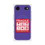 プレミアムスクエアケース with MagSafe［ FRAGILE Sticker - Purple ］