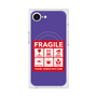 プレミアムスクエアケース with MagSafe［ FRAGILE Sticker - Purple ］