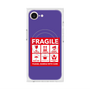 プレミアムスクエアケース with MagSafe［ FRAGILE Sticker - Purple ］