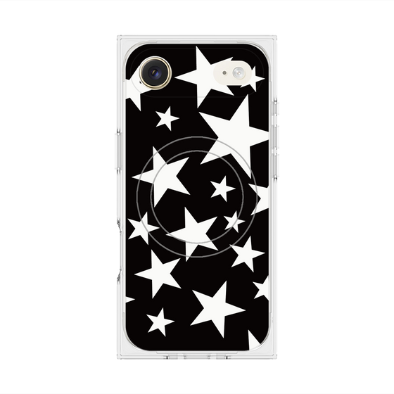 プレミアムスクエアケース with MagSafe［ Stars - Black ］