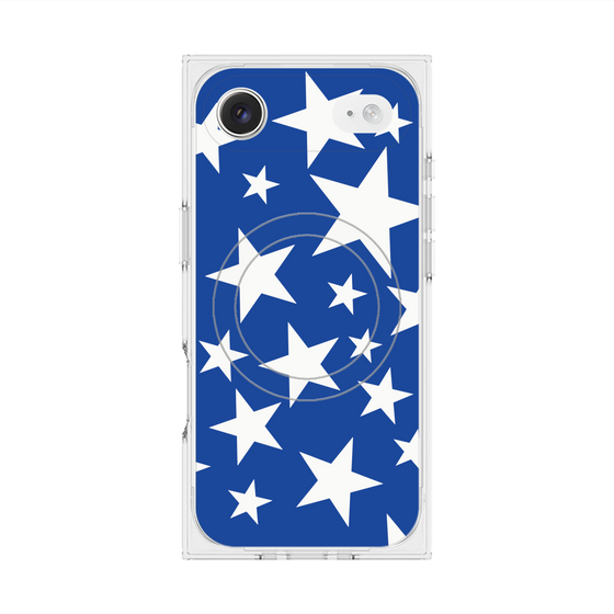 プレミアムスクエアケース with MagSafe［ Stars - Blue ］