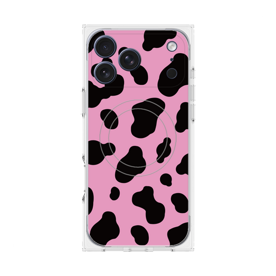 プレミアムスクエアケース with MagSafe［ Cow - Pink ］
