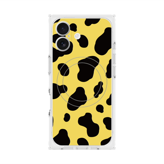 プレミアムスクエアケース with MagSafe［ Cow - Yellow ］