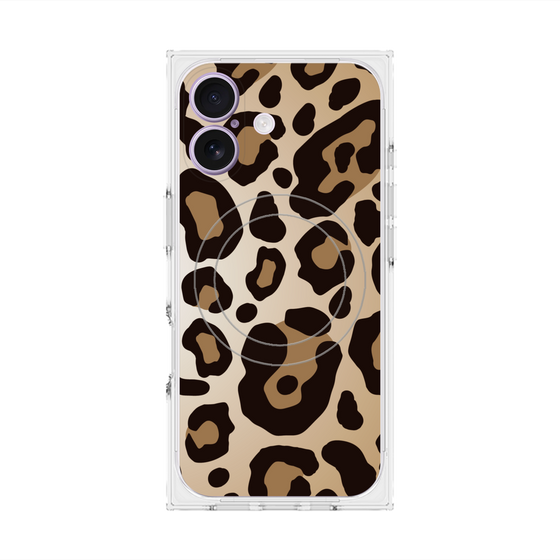プレミアムスクエアケース with MagSafe［ Leopard - Yellow ］
