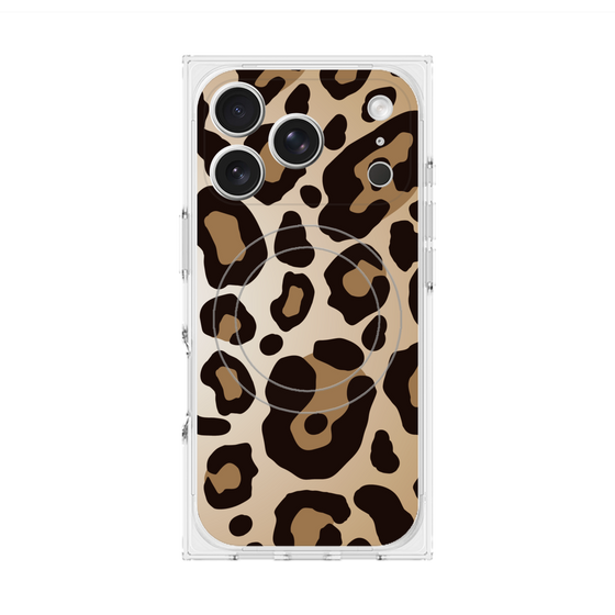 プレミアムスクエアケース with MagSafe［ Leopard - Yellow ］