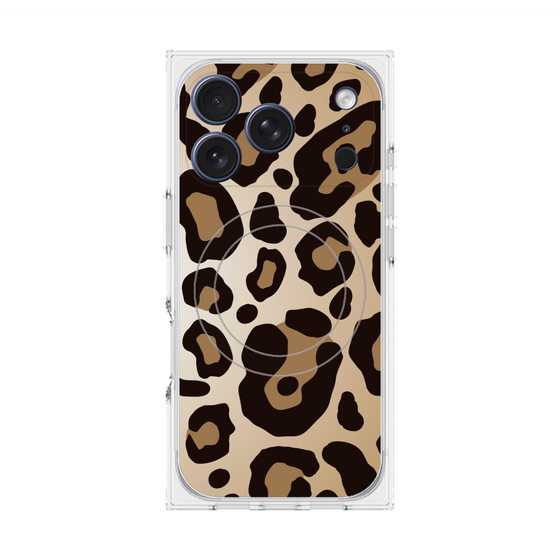 プレミアムスクエアケース with MagSafe［ Leopard - Yellow ］
