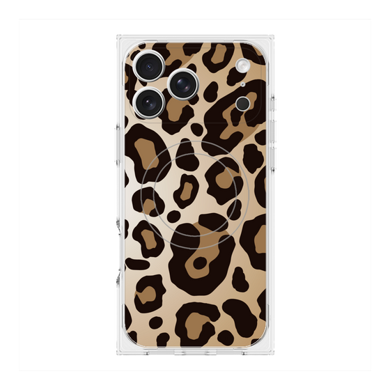 プレミアムスクエアケース with MagSafe［ Leopard - Yellow ］