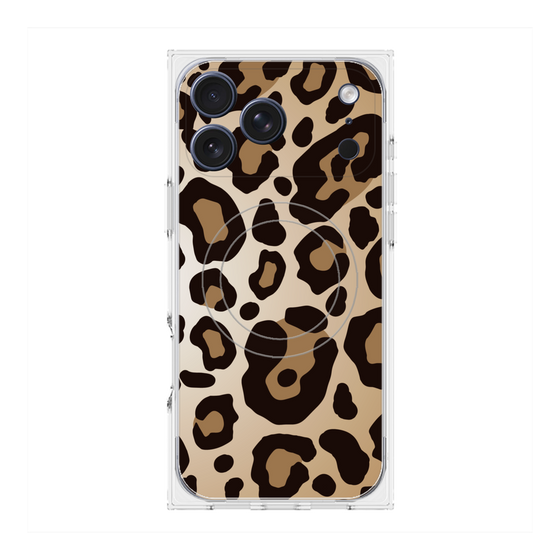 プレミアムスクエアケース with MagSafe［ Leopard - Yellow ］