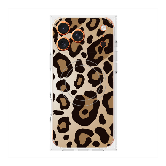 プレミアムスクエアケース with MagSafe［ Leopard - Yellow ］