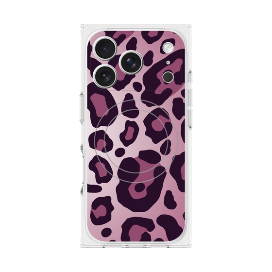 プレミアムスクエアケース with MagSafe［ Leopard - Pink ］