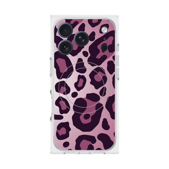 プレミアムスクエアケース with MagSafe［ Leopard - Pink ］