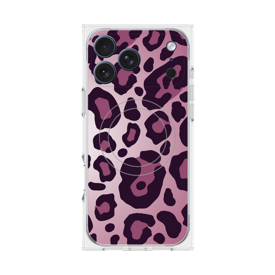 プレミアムスクエアケース with MagSafe［ Leopard - Pink ］