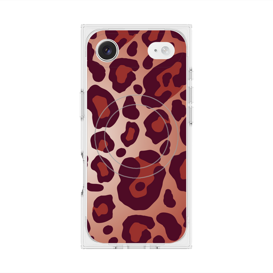 プレミアムスクエアケース with MagSafe［ Leopard - Red ］