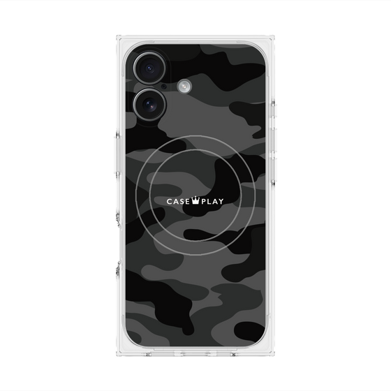 プレミアムスクエアケース with MagSafe［ Camouflage - Black ］