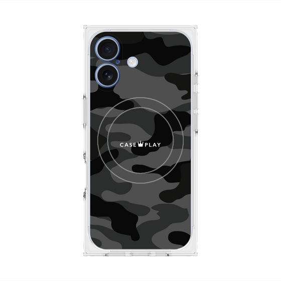 プレミアムスクエアケース with MagSafe［ Camouflage - Black ］