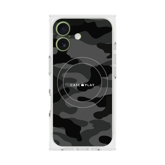 プレミアムスクエアケース with MagSafe［ Camouflage - Black ］