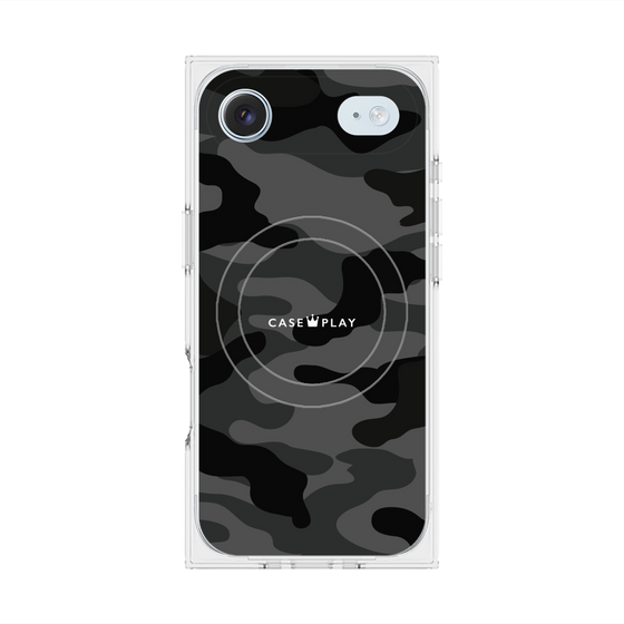 プレミアムスクエアケース with MagSafe［ Camouflage - Black ］