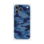 プレミアムスクエアケース with MagSafe［ Camouflage - Blue ］