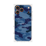 プレミアムスクエアケース with MagSafe［ Camouflage - Blue ］