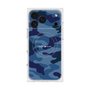 プレミアムスクエアケース with MagSafe［ Camouflage - Blue ］