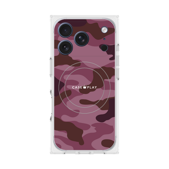 プレミアムスクエアケース with MagSafe［ Camouflage - Pink ］