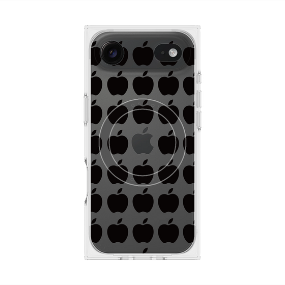プレミアムスクエアケース with MagSafe［ Apple - Black ］