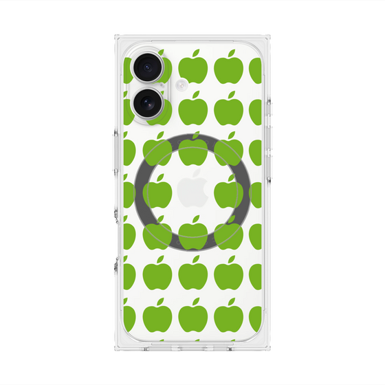プレミアムスクエアケース with MagSafe［ Apple - Green ］