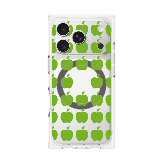 プレミアムスクエアケース with MagSafe［ Apple - Green ］