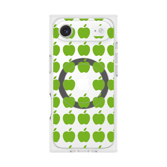 プレミアムスクエアケース with MagSafe［ Apple - Green ］