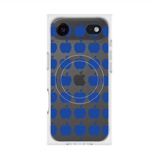 プレミアムスクエアケース with MagSafe［ Apple - Blue ］