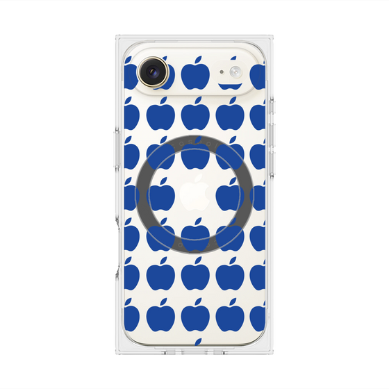 プレミアムスクエアケース with MagSafe［ Apple - Blue ］