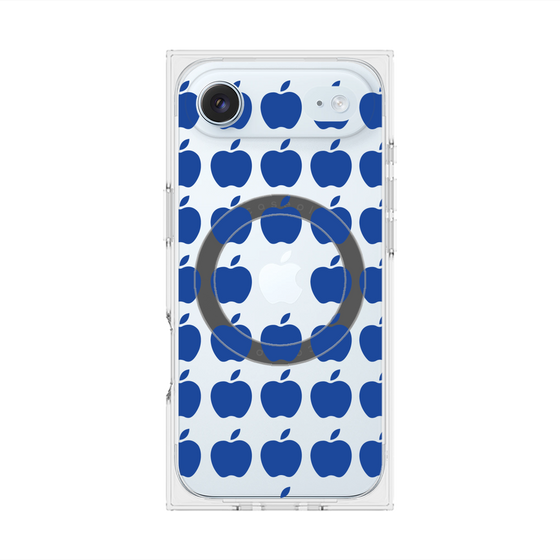プレミアムスクエアケース with MagSafe［ Apple - Blue ］