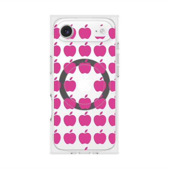 プレミアムスクエアケース with MagSafe［ Apple - Pink ］