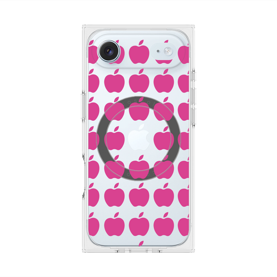 プレミアムスクエアケース with MagSafe［ Apple - Pink ］
