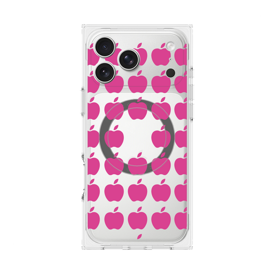 プレミアムスクエアケース with MagSafe［ Apple - Pink ］