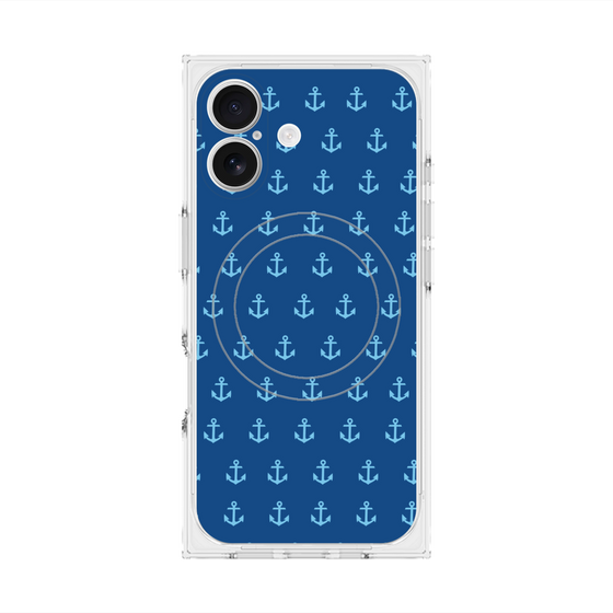 プレミアムスクエアケース with MagSafe［ Anchor - Blue ］