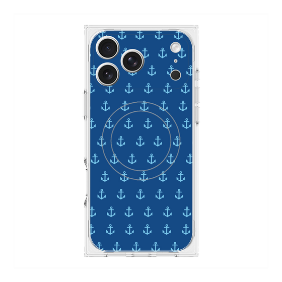 プレミアムスクエアケース with MagSafe［ Anchor - Blue ］