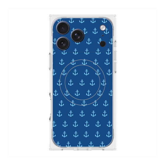 プレミアムスクエアケース with MagSafe［ Anchor - Blue ］