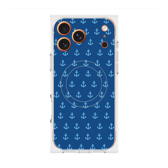 プレミアムスクエアケース with MagSafe［ Anchor - Blue ］
